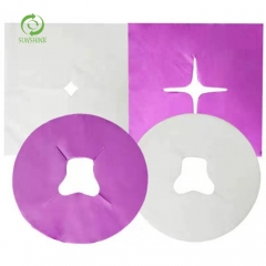 Disposable Nonwoven Hole Towel Spa Beauty Mattress Face Towel Lying Pillow Towel Non-woven Round Hole